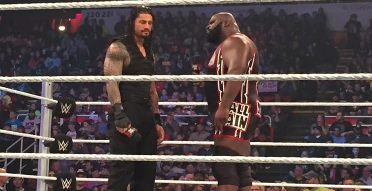 Mark Henry confronts Roman Reigns