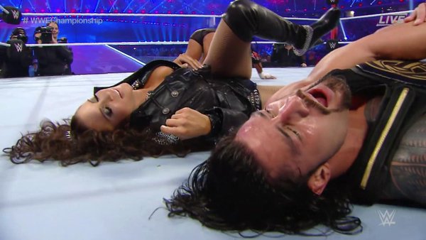 Roman Reigns Spears Stephanie McMahon At WrestleMania 32