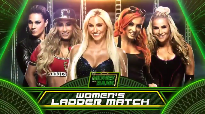 1st Ever Women's Money in the Bank Ladder match 2017 - Charlotte Flair vs. Carmella vs. Natalya vs. Becky Lynch vs. Tamina Snuka