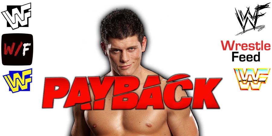 Cody Rhodes 1 Payback WWE PPV PLE WrestleFeed App