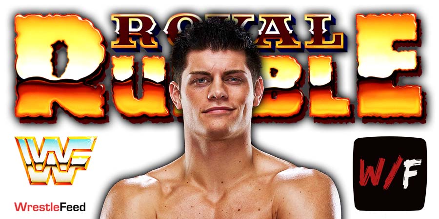 Cody Rhodes Royal Rumble PPV WWE 3 WrestleFeed App