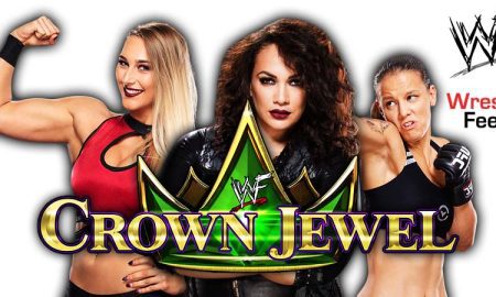 Rhea Ripley Nia Jax Shayna Baszler 5-Way Women's Title Crown Jewel 2023 WWE WrestleFeed App
