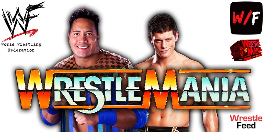 The Rock And Cody Rhodes WrestleMania WWE WWF 2 WrestleFeed App