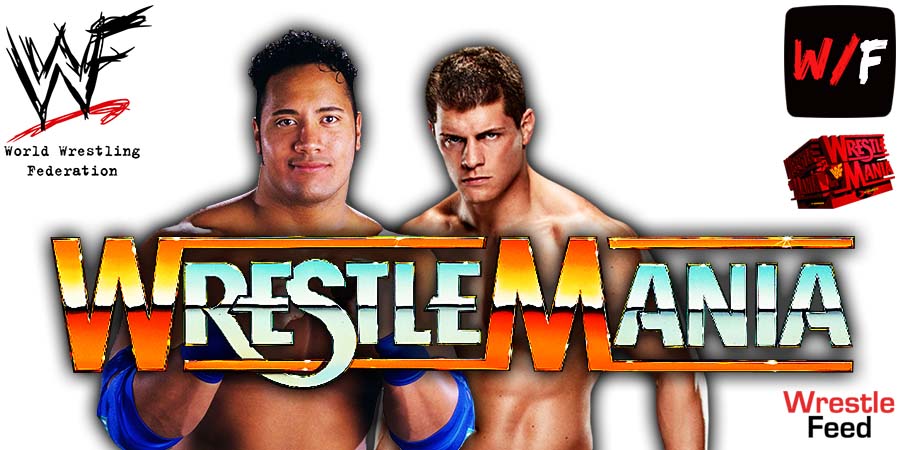 The Rock And Cody Rhodes WrestleMania WWE WWF 3 WrestleFeed App