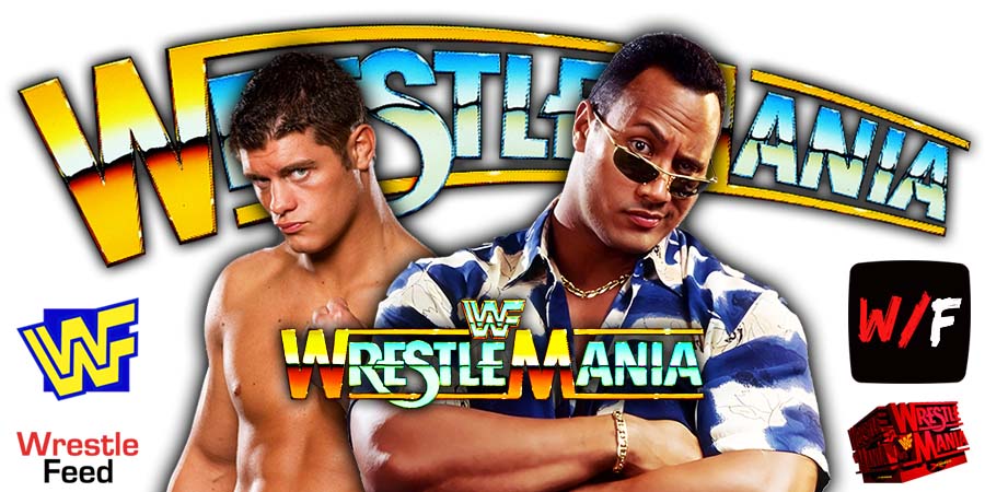 The Rock And Cody Rhodes WrestleMania WWE WWF 5 WrestleFeed App