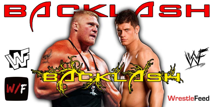 Brock Lesnar Vs Cody Rhodes Backlash PPV 1 WWE WrestleFeed App