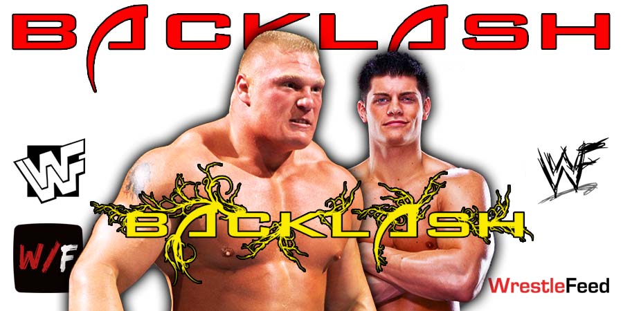 Brock Lesnar Vs Cody Rhodes Backlash PPV 10 WWE WrestleFeed App