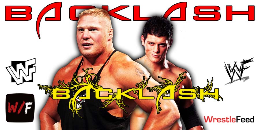 Brock Lesnar Vs Cody Rhodes Backlash PPV 2 WWE WrestleFeed App