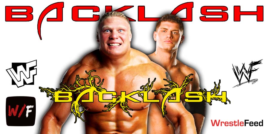 Brock Lesnar Vs Cody Rhodes Backlash PPV 3 WWE WrestleFeed App