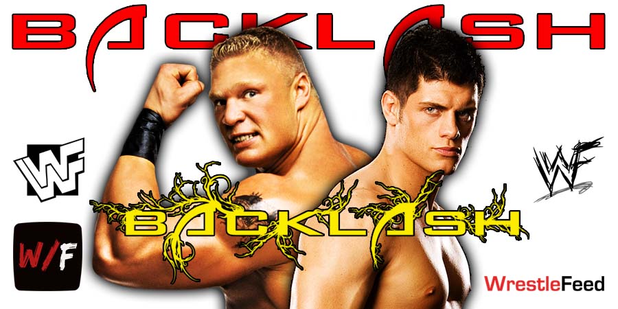Brock Lesnar Vs Cody Rhodes Backlash PPV 8 WWE WrestleFeed App