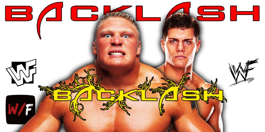 Brock Lesnar Vs Cody Rhodes Backlash PPV 9 WWE WrestleFeed App