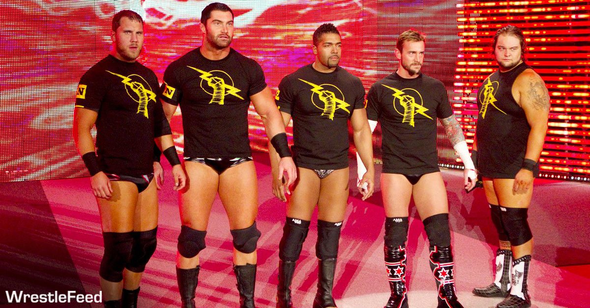 Curtis Axel & Mason Ryan & David Otunga & CM Punk & Bray Wyatt Husky Harris New Nexus 2011 Royal Rumble WWE WrestleFeed App