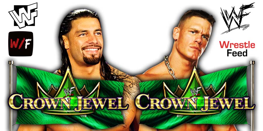 Roman Reigns Vs John Cena Crown Jewel 2023 WWE PPV 6 WrestleFeed App