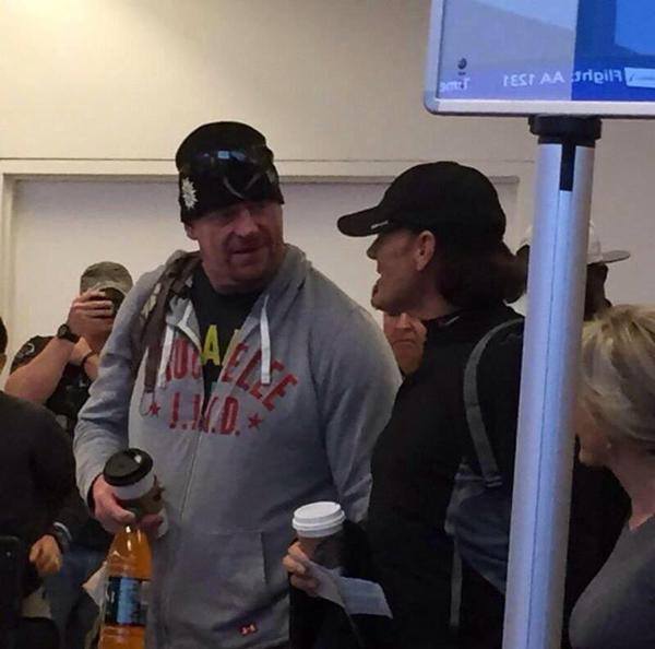 The Undertaker & Sting at the airport