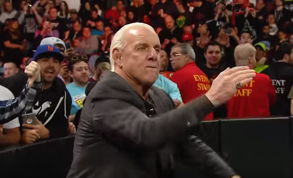 Ric Flair - Gash on Forehead on Raw due to Blading