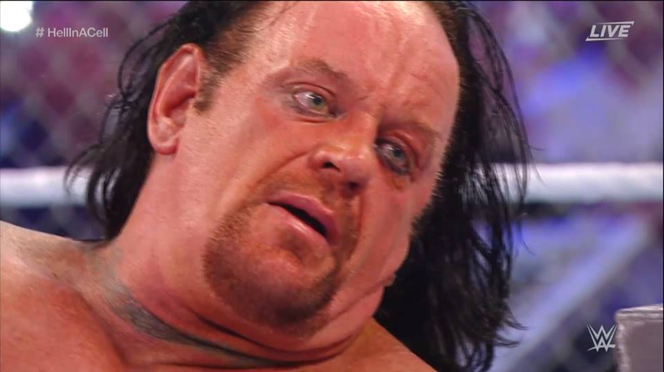 The Undertaker sheds a tear at WrestleMania 32
