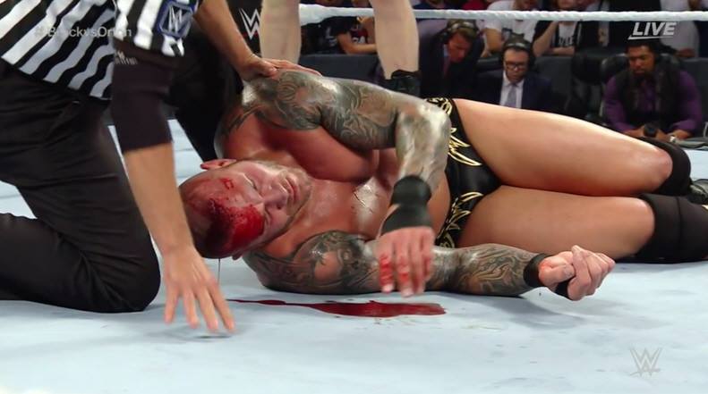 Randy Orton busted open at SummerSlam 2016, loses to Brock Lesnar via TKO