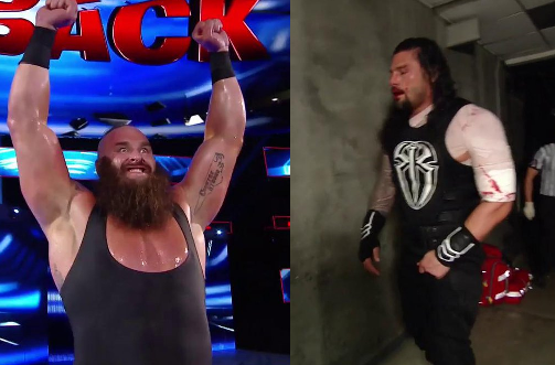 Braun Strowman defeats Roman Reigns clean at Payback 2017 and brutally attacks him after the match