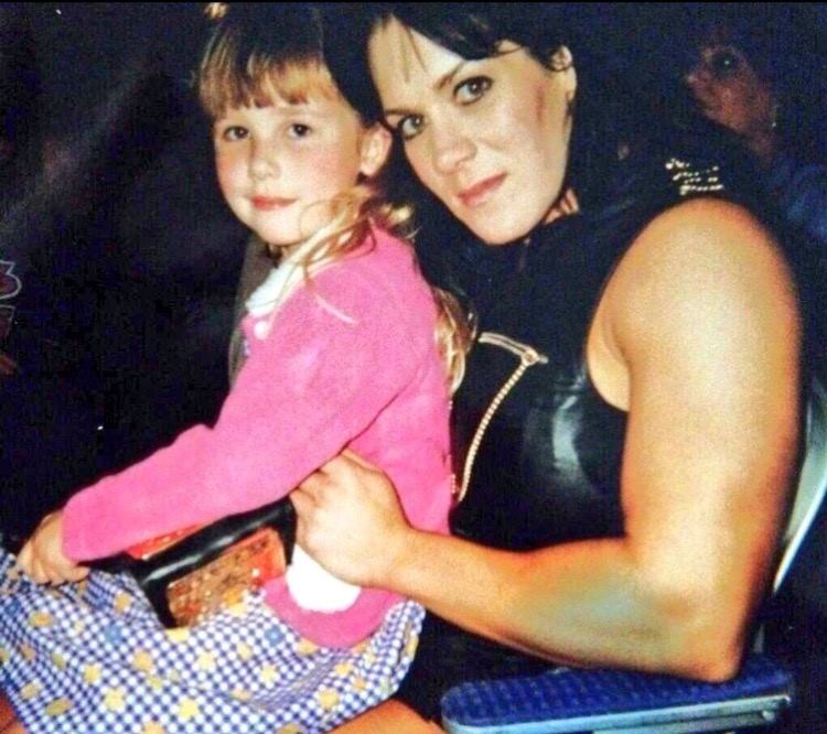 Chyna with Mick Foley's daughter Noelle Foley