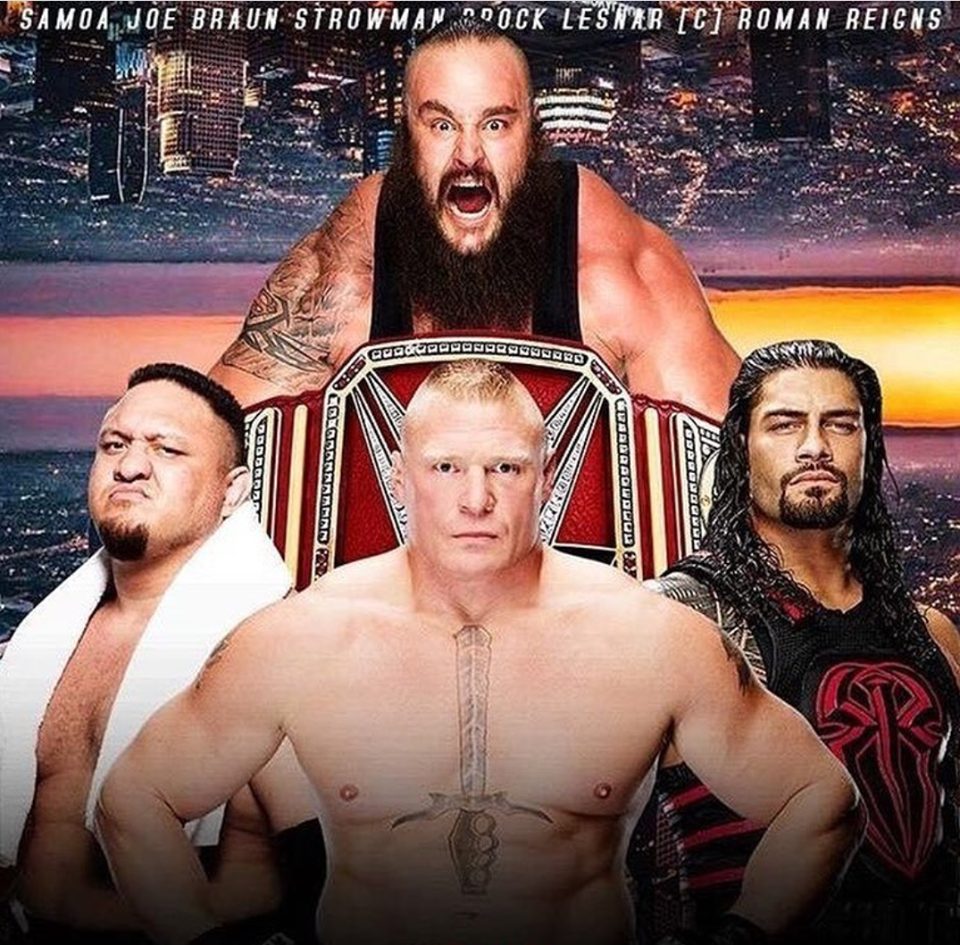 Brock Lesnar vs. Roman Reigns vs. Braun Strowman vs. Samoa Joe - Universal Title Match At SummerSlam 2017