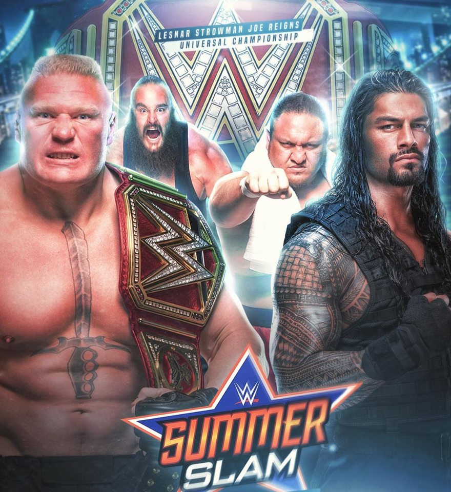 Brock Lesnar Vs Strowman Vs Roman Reigns Vs Samoa Joe