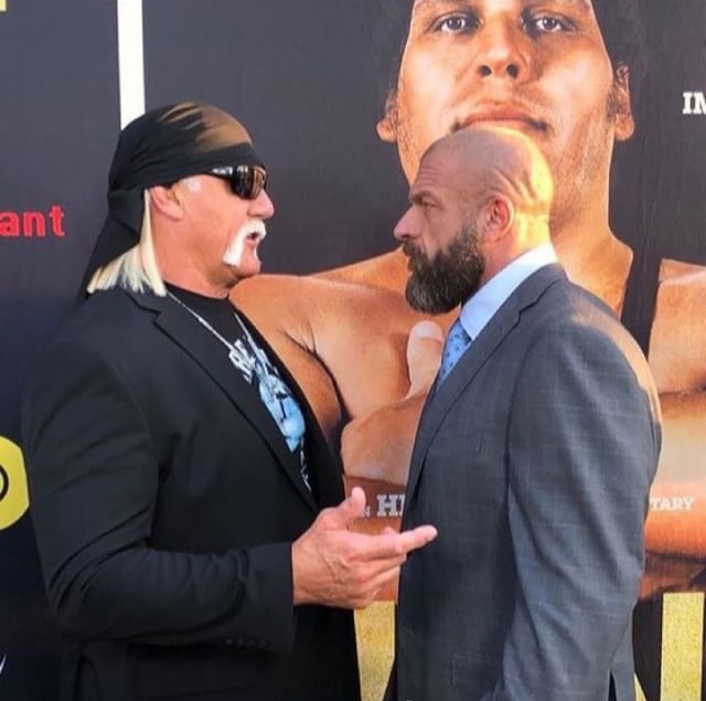 Hulk Hogan with Triple H at HBO Andre The Giant documentary premiere