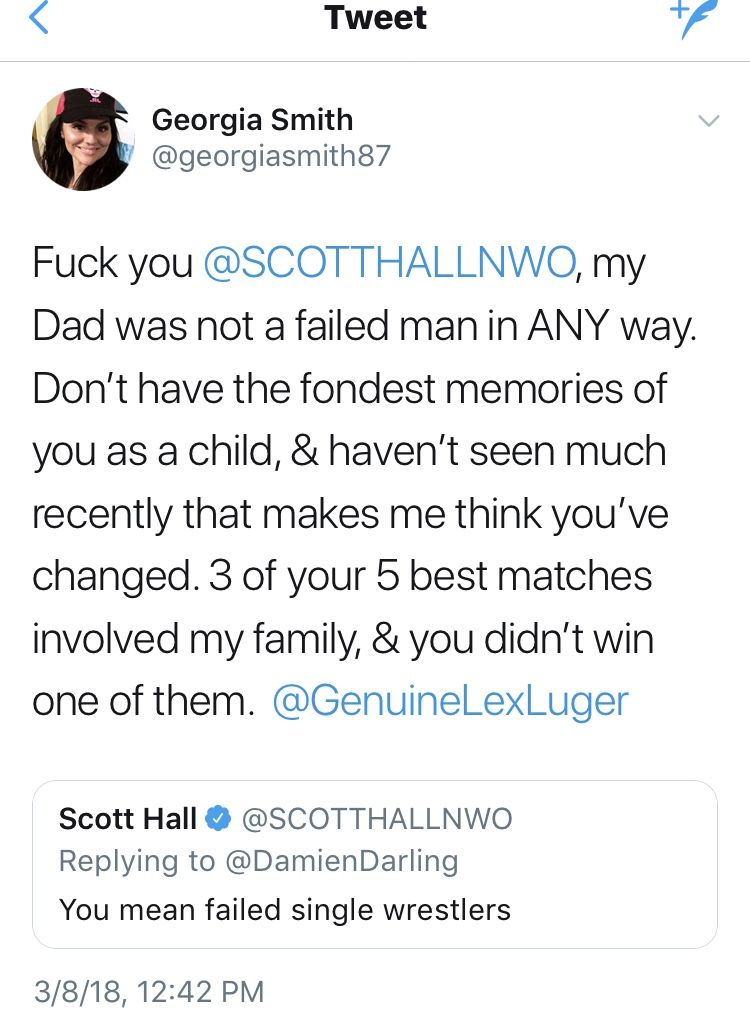Scott Hall Calls British Bulldog Davey Boy Smith A Failed Singles Wrestler, Davey's Daughter Tells Hall To Fuck Off