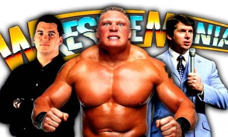 Brock Lesnar Shane McMahon Vince McMahon WrestleMania 34