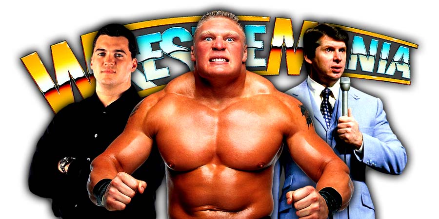 Brock Lesnar Shane McMahon Vince McMahon WrestleMania 34