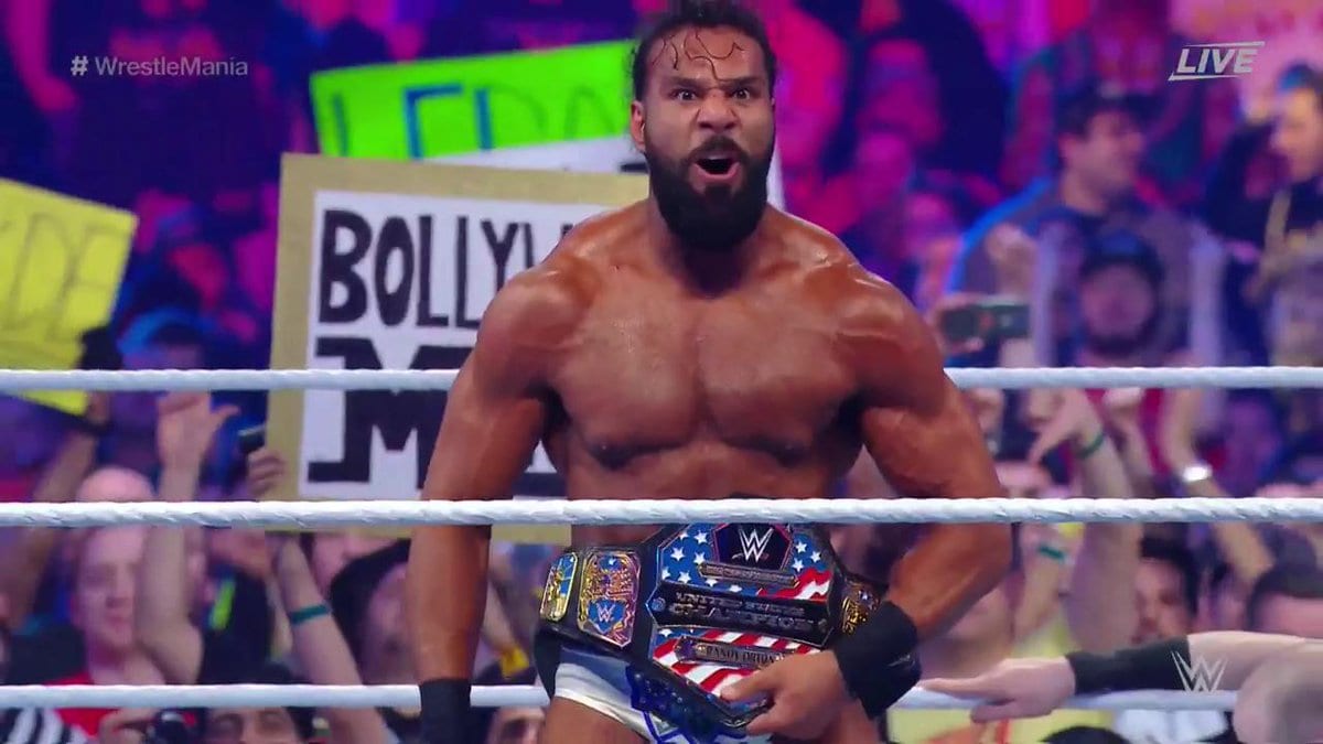 Jinder Mahal wins the United States Championship at WrestleMania 34