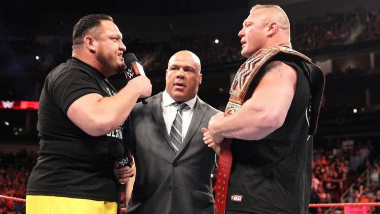 Samoa Joe Brock Lesnar Kurt Angle