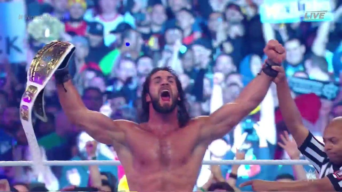 Seth Rollins wins the Intercontinental Championship at WrestleMania 34