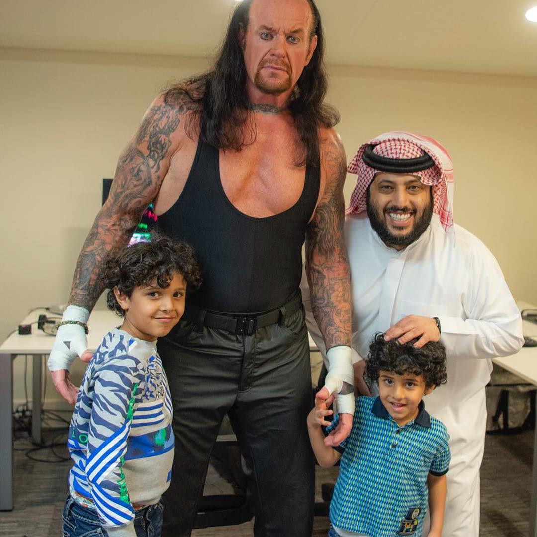 The Undertaker with Turki Al-Sheikh in Saudi Arabia Greatest Royal Rumble