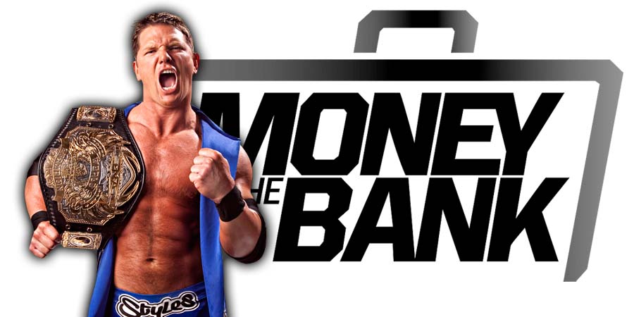 AJ Styles WWE Champion Money In The Bank 2018