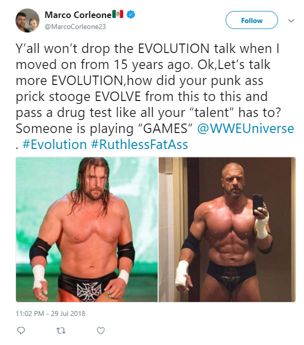 Mark Jindrak takes a shot at Triple H's physique