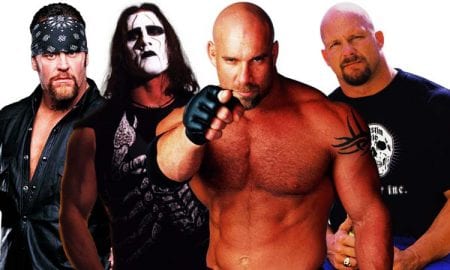 The Undertaker vs. Sting and Stone Cold vs. Goldberg