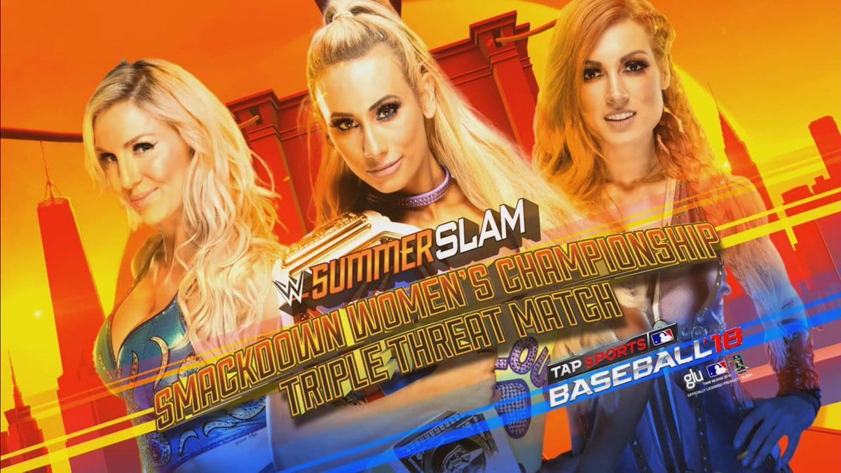 Carmella vs. Charlotte Flair vs. Becky Lynch - SummerSlam 2018 (SmackDown Women's Championship)