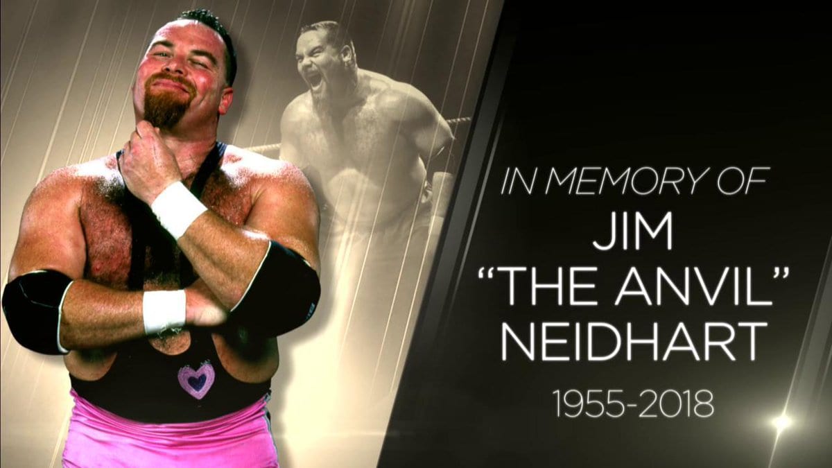 Jim The Anvil Neidhart WWE Tribute Graphic RAW 2018