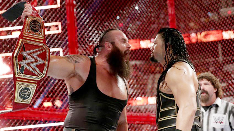Braun Strowman Universal Champion Roman Reigns Hell In A Cell 2018 Mick Foley
