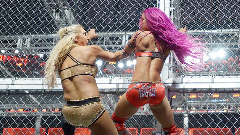Charlotte Flair Sasha Banks Women's Hell In A Cell Match 2016