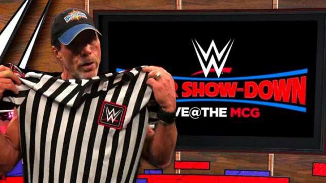 Shawn Michaels Special Guest Referee The Undertaker vs. Triple H WWE Super Show-Down