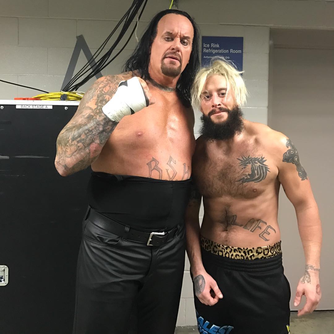 The Undertaker Enzo Amore Backstage At Royal Rumble 2017