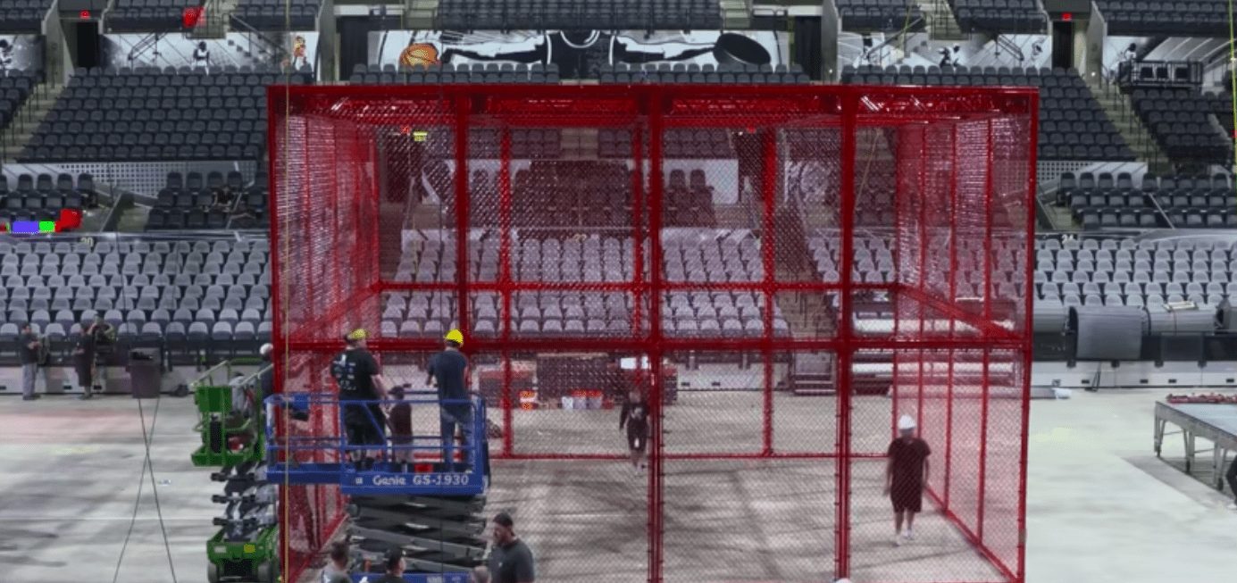 WWE Debut New Hell In A Cell Structure Red Color 2018