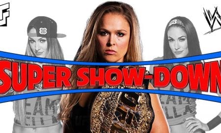 Ronda Rousey Nikki Bella Brie Bella Bella Twins WWE Super Show-Down