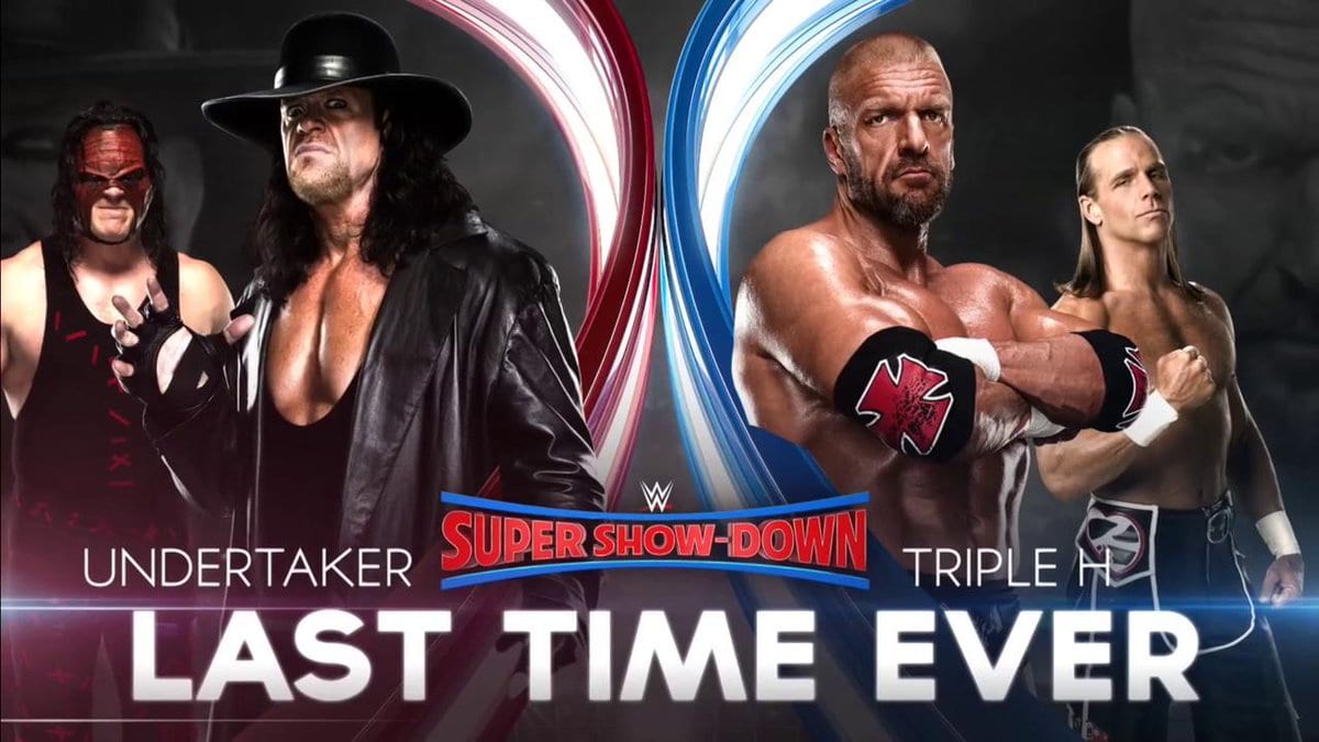 The Undertaker (with Kane) vs. Triple H (with Shawn Michaels) - Last Time Ever (WWE Super Show-Down)