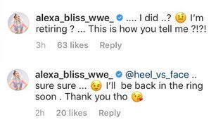 Alexa Bliss Says She's Not Retiring