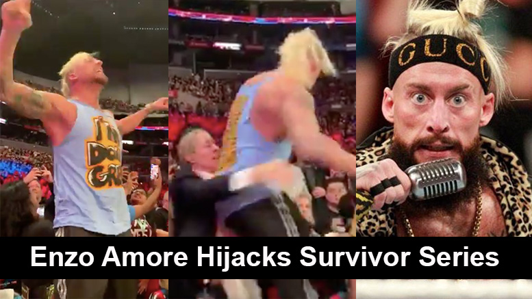 Enzo Amore Tries To Hijack Survivor Series 18 Gets Kicked Out