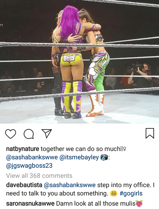 Batista Makes An Interesting Comment After Looking At Sasha Banks' A$$