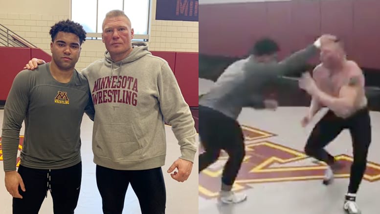 Brock Lesnar Trains With Gable Steveson