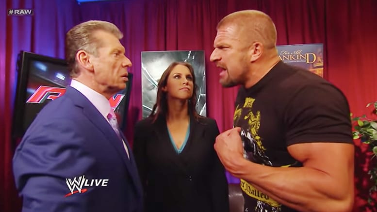 Vince McMahon Triple H Stephanie McMahon Backstage WWE RAW
